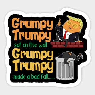 Funny Trump Grumpy Trumpy Sticker